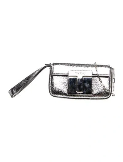 Pre-owned Tom Ford Leather Clutch In Silver