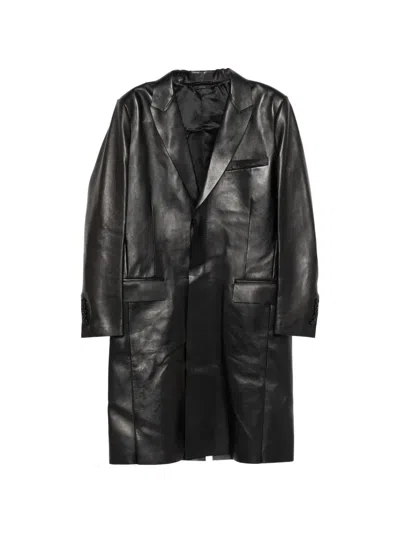 Tom Ford Leather Coat In Black