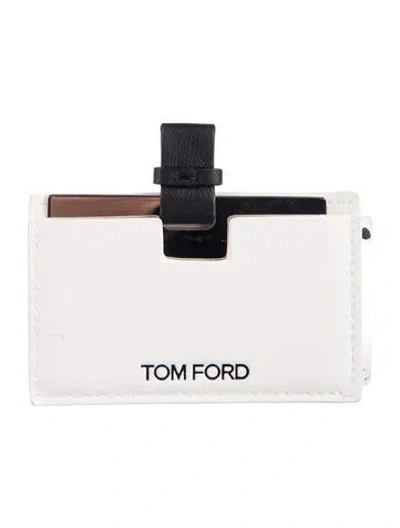 Pre-owned Tom Ford Leather Coin Pouch In White