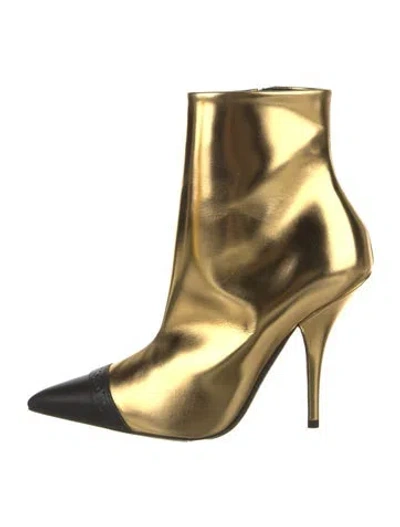 Pre-owned Tom Ford Leather Colorblock Pattern Boots