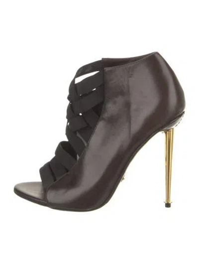 Pre-owned Tom Ford Leather Colorblock Pattern Pumps In Brown