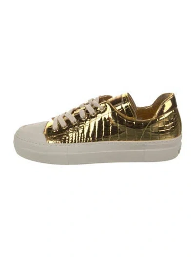 Pre-owned Tom Ford Leather Colorblock Pattern Sneakers In Multi