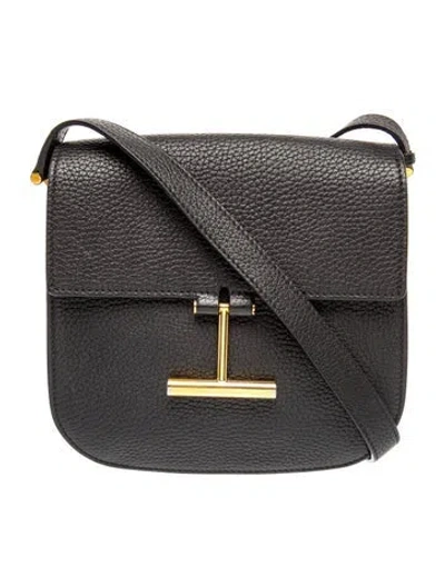 Pre-owned Tom Ford Leather Crossbody Bag In Black