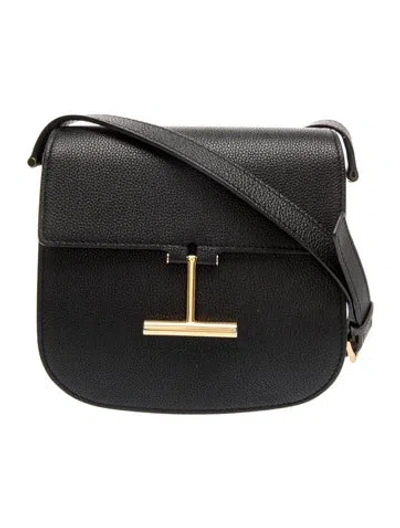 Pre-owned Tom Ford Leather Crossbody Bag In Black