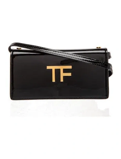 Pre-owned Tom Ford Leather Crossbody Bag In Black