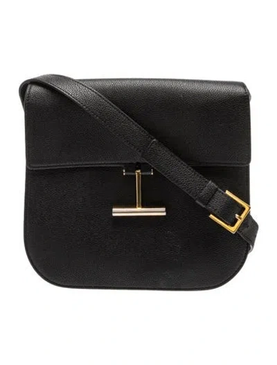Pre-owned Tom Ford Leather Crossbody Bag In Black