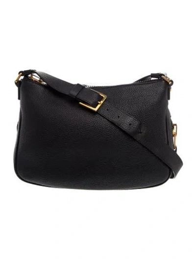 Pre-owned Tom Ford Leather Crossbody Bag In Black