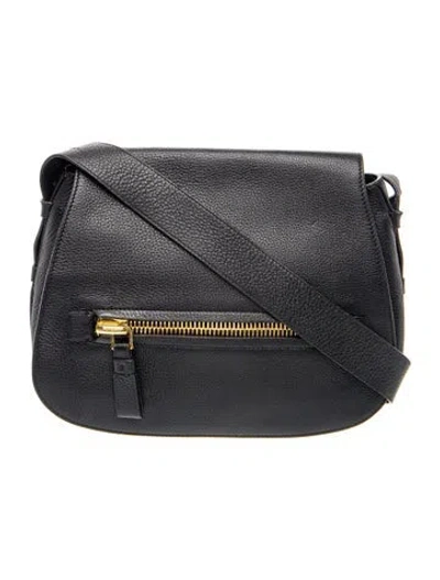 Pre-owned Tom Ford Leather Crossbody Bag In Blue