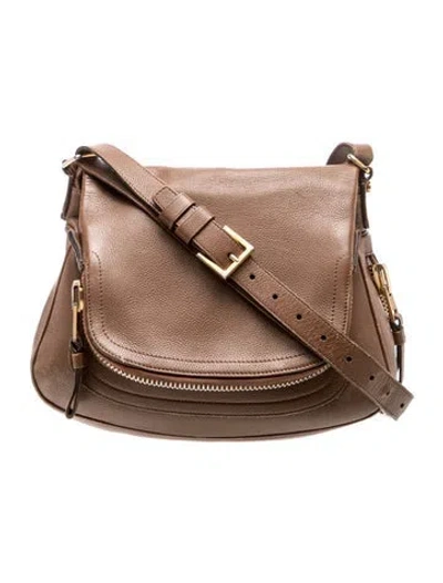 Pre-owned Tom Ford Leather Crossbody Bag In Brown