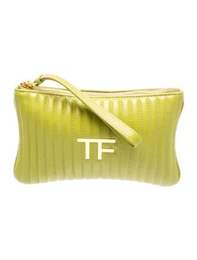Pre-owned Tom Ford Leather Crossbody Bag In Green