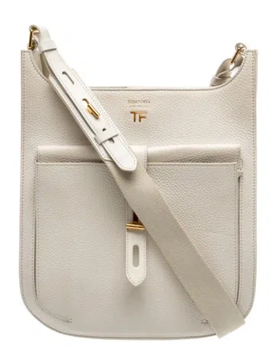 Pre-owned Tom Ford Leather Crossbody Bag In Neutral