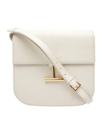 Pre-owned Tom Ford Leather Crossbody Bag In Neutral