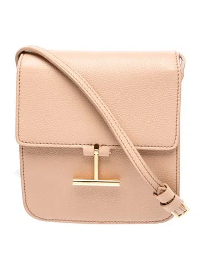 Pre-owned Tom Ford Leather Crossbody Bag In Neutrals