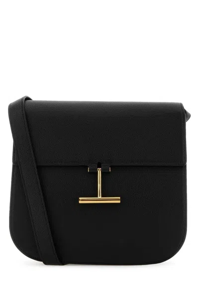 Tom Ford Leather Crossbody Shoulder Bag In Black