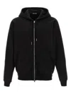 Tom Ford Slim-fit Cotton-blend Jersey Zip-up Hoodie In Black