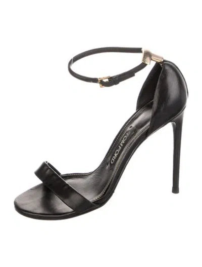 Pre-owned Tom Ford Leather D'orsay Pumps In Black