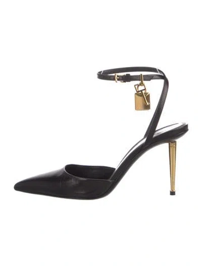 Pre-owned Tom Ford Leather D'orsay Pumps In Black