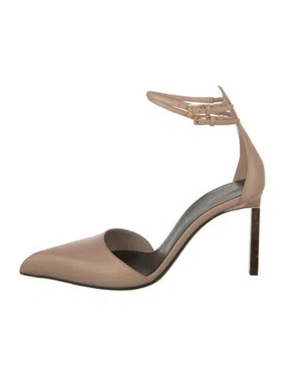 Pre-owned Tom Ford Leather D'orsay Pumps In Neutral