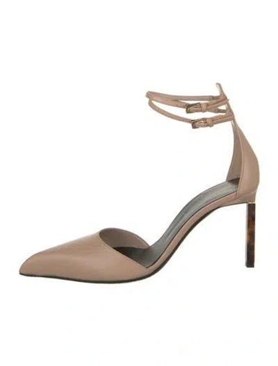 Pre-owned Tom Ford Leather D'orsay Pumps In Neutral