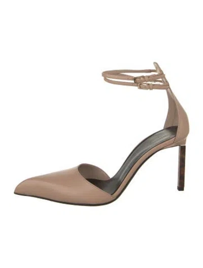 Pre-owned Tom Ford Leather D'orsay Pumps In Neutral