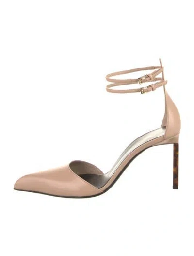 Pre-owned Tom Ford Leather D'orsay Pumps In Neutral