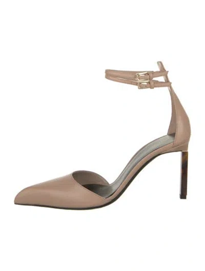 Pre-owned Tom Ford Leather D'orsay Pumps In Neutral