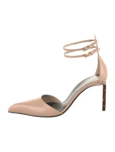 Pre-owned Tom Ford Leather D'orsay Pumps In Neutral