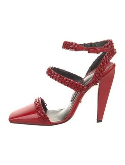 Pre-owned Tom Ford Leather D'orsay Pumps In Red