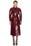Tom Ford Leather Duchesse Biker Coat In Red