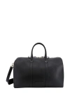 TOM FORD LEATHER DUFFLE BAG WITH FRONTAL LOGO PATCH