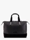 Tom Ford Leather Duffle Bag With Suede Inserts And Logo Patch In Black