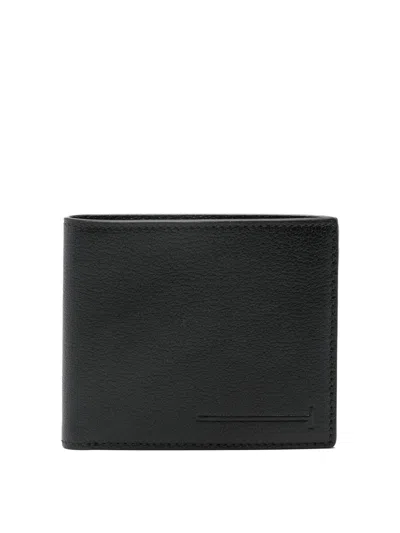 Tom Ford Leather Elongated  Classic Bifold Wallet In Black