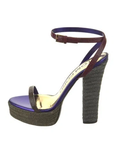 Pre-owned Tom Ford Leather Espadrilles