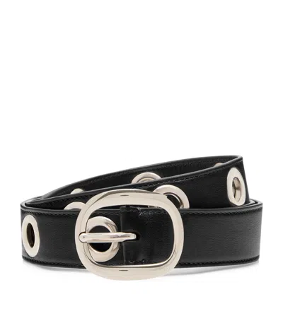 Tom Ford 3cm Eyelet-embellished Leather Belt In Black