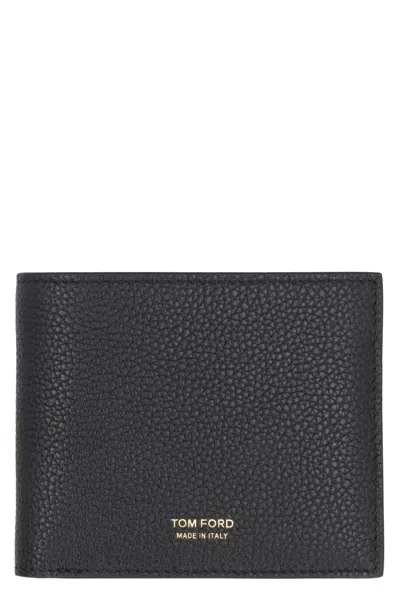 Tom Ford Logo-detail Leather Cardholder In Black