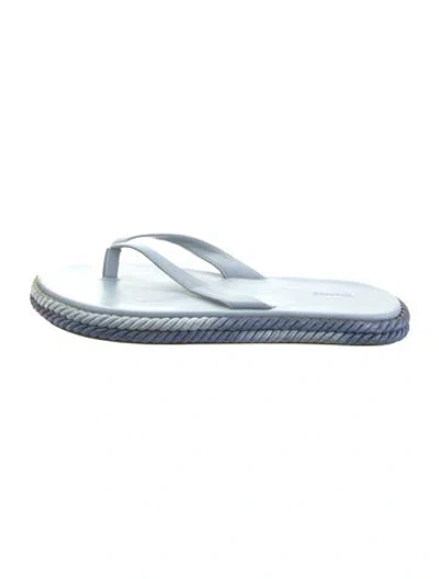 Pre-owned Tom Ford Leather Flip Flops In Blue