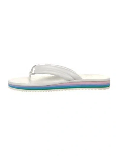 Pre-owned Tom Ford Leather Flip Flops In White
