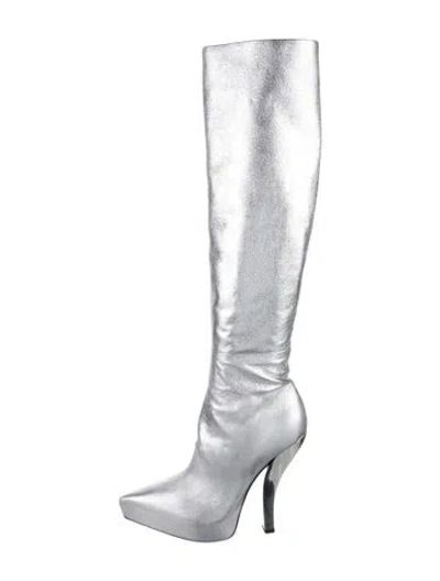 Pre-owned Tom Ford Leather Glitter Accents Boots