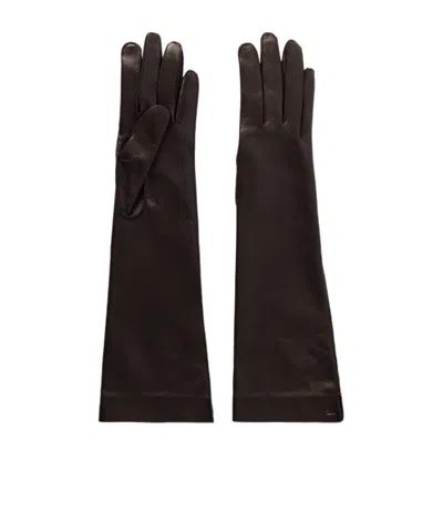 Tom Ford Leather Gloves In Metallic
