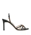 Tom Ford Black Printed Lizard Heeled Sandals In Black