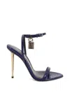 Tom Ford Laminated Leather Sandals With Iconic Padlock In Multi