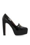 Tom Ford 135mm Whitney Shiny Croc-embossed Leather Platform Pumps In Black