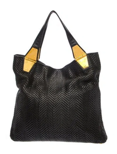 Pre-owned Tom Ford Leather Hobo In Black