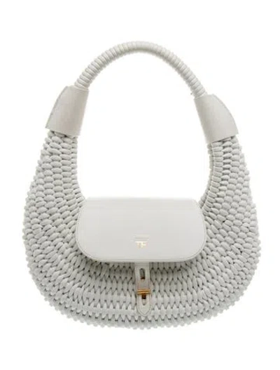 Pre-owned Tom Ford Leather Hobo In White