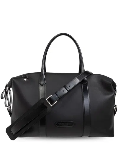 Tom Ford Leather Holdall In Black