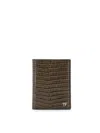 Tom Ford Leather Holder With Coconut Effect In Brown