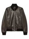 Tom Ford Zip-up Nappa Leather Bomber Jacket In Brown