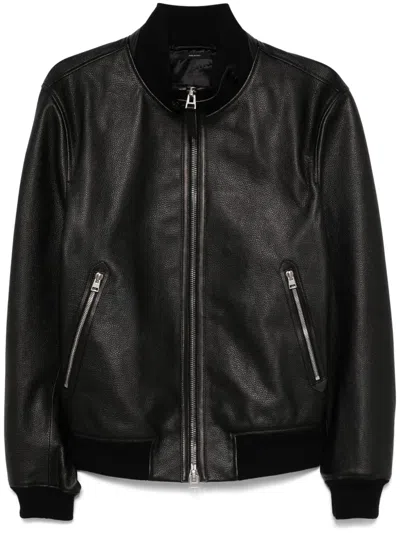 Tom Ford Leather Jacket In Black