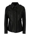 Tom Ford Collared Neck Leather Jacket In Black