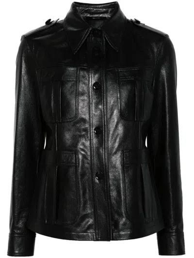Tom Ford Women's Leather Safari Jacket In Black